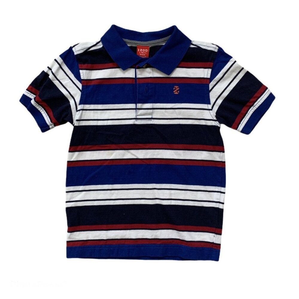 IZOD Striped Polo Shirt Size 7 PLAY